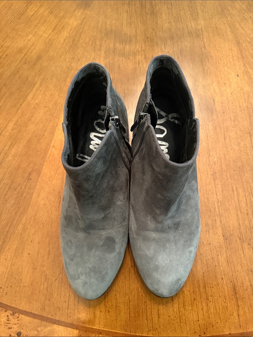 Sam Edelman Gray Suede Ankle Boots